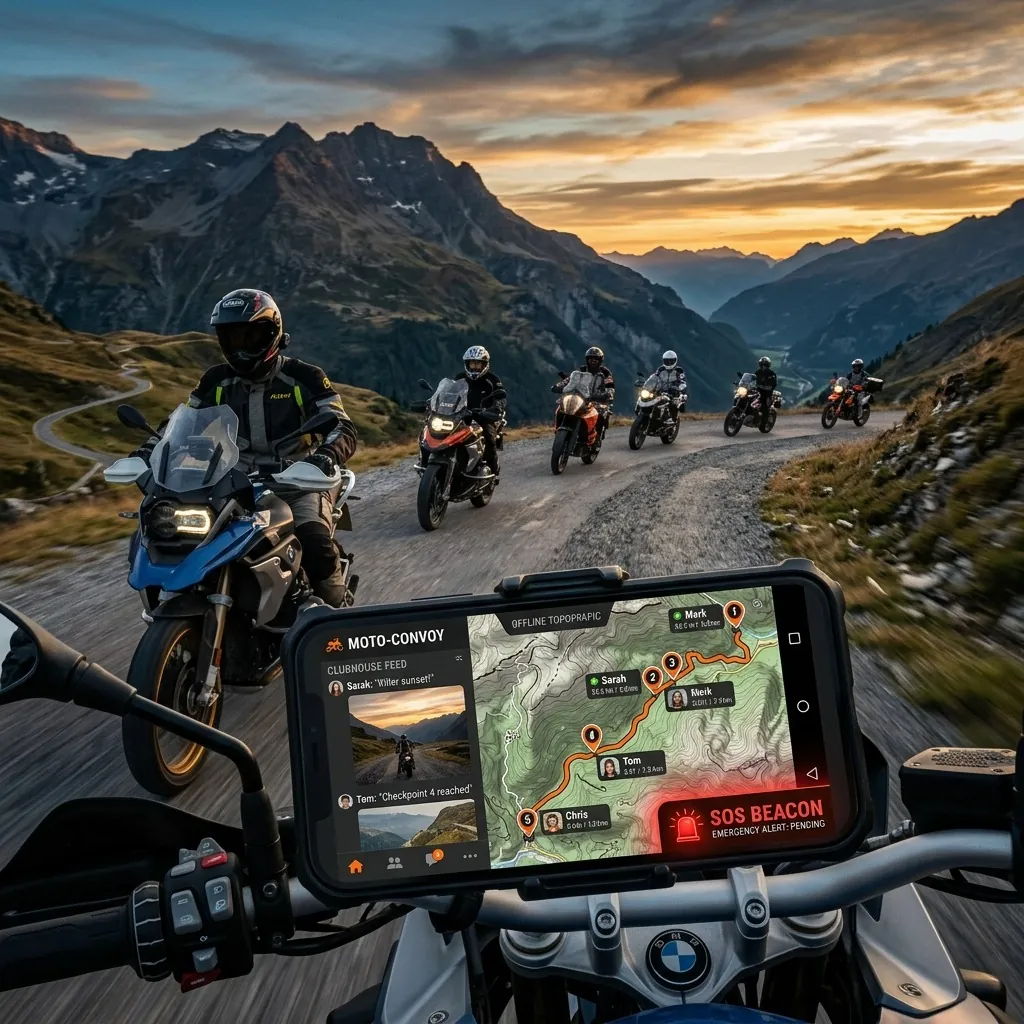 Pan-India Biker Community - Digital Clubhouse & Offline GPS Convoy Telemetry