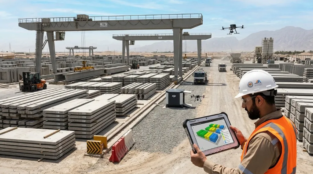 SmartYMS Infrastructure (Confidential GCC Precast Manufacturer) - Smart Precast Yard Management System: Sub-Millisecond Spatial Digital Twin